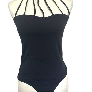 ⚡️ Elegant Black Strappy Bodysuit ⚡️ M